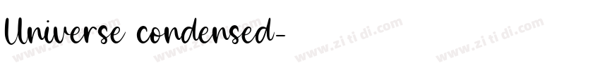 Universe condensed字体转换